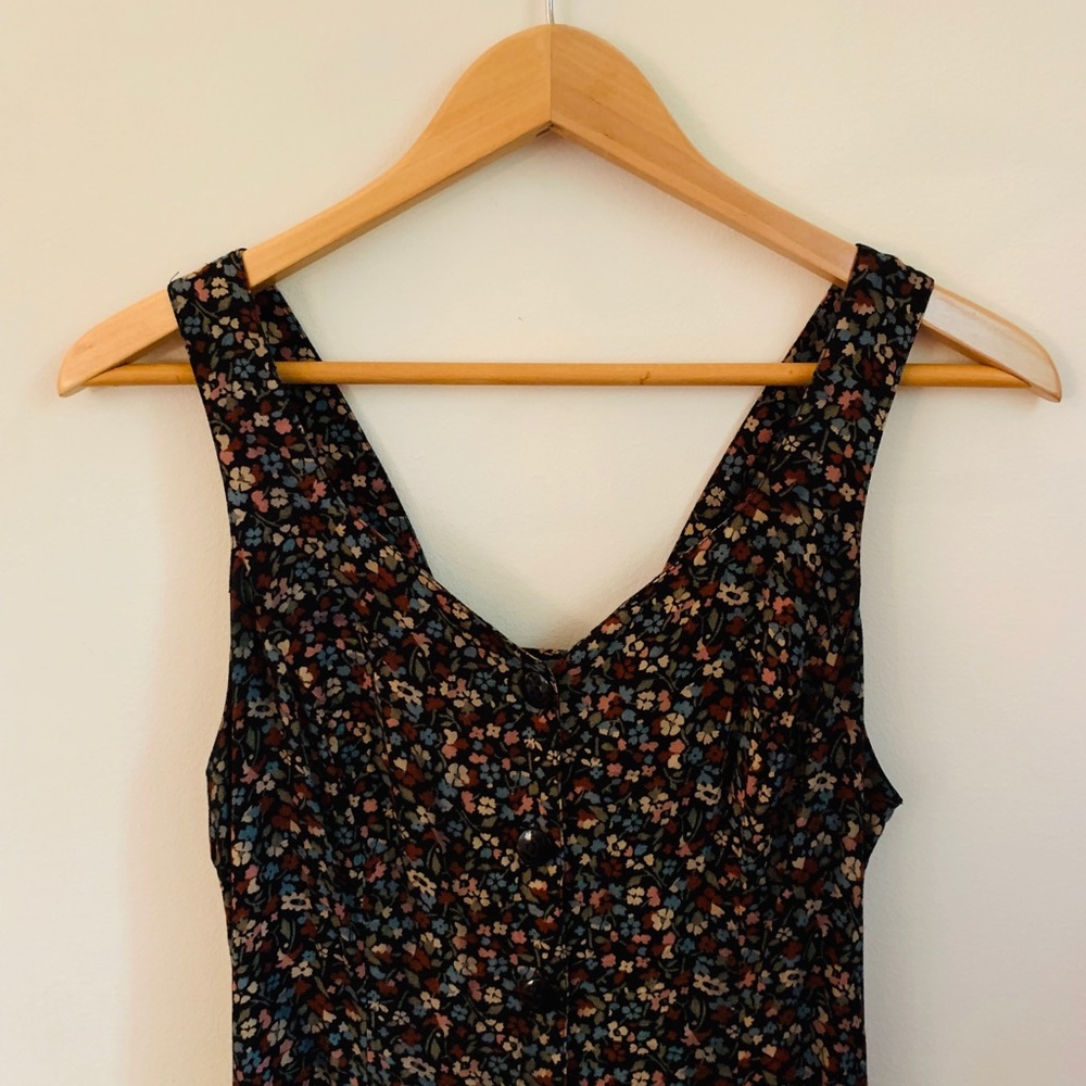 VINTAGE Floral Black Romper/Dress